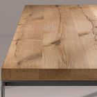 Pevný stůl z přírodní štípané dubové dýhy Made in Italy - Telmerini Viadurini