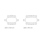 Pevný ocelový stůl a keramická deska Made in Italy – Kalhoty Viadurini