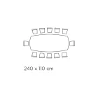 Pevný stůl z leštěné keramiky Amazonit Made in Italy - Grotta Viadurini