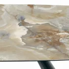 Pevný keramický stůl a základna z černě lakované oceli Made in Italy – Brýle Viadurini