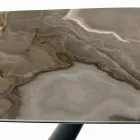 Pevný keramický stůl a základna z černě lakované oceli Made in Italy – Brýle Viadurini