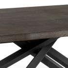 Pevný stůl z dubové dýhy a černé kovové podnože - Skipper Viadurini
