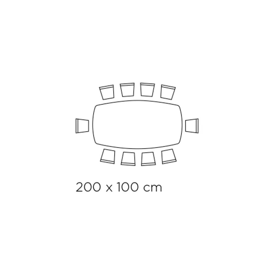 Pevný stůl z extra čirého skla a popela Made in Italy - North Viadurini