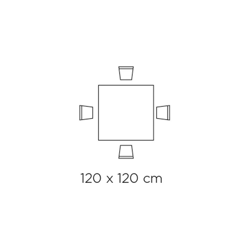 Pevný čtvercový stůl z laminátu a oceli Made in Italy - Nůžky Viadurini