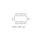 Pevný obdélníkový stůl s dřevěnou základnou Vyrobeno v Itálii - Equatore Viadurini