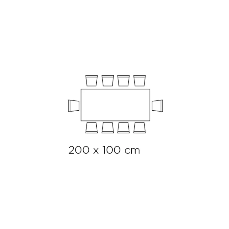 Pevný obdélníkový stůl s dřevěnou základnou Vyrobeno v Itálii - Equatore Viadurini