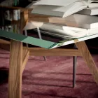 Pevný obdélníkový stůl z extra čirého skla a popela Vyrobeno v Itálii - sever Viadurini