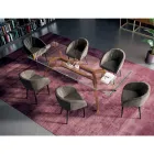 Pevný obdélníkový stůl z extra čirého skla a popela Vyrobeno v Itálii - sever Viadurini