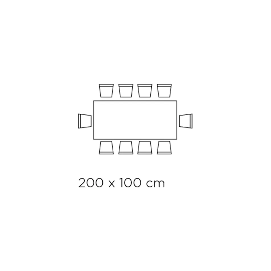 Pevný obdélníkový stůl z extra čirého skla a popela Vyrobeno v Itálii - sever Viadurini