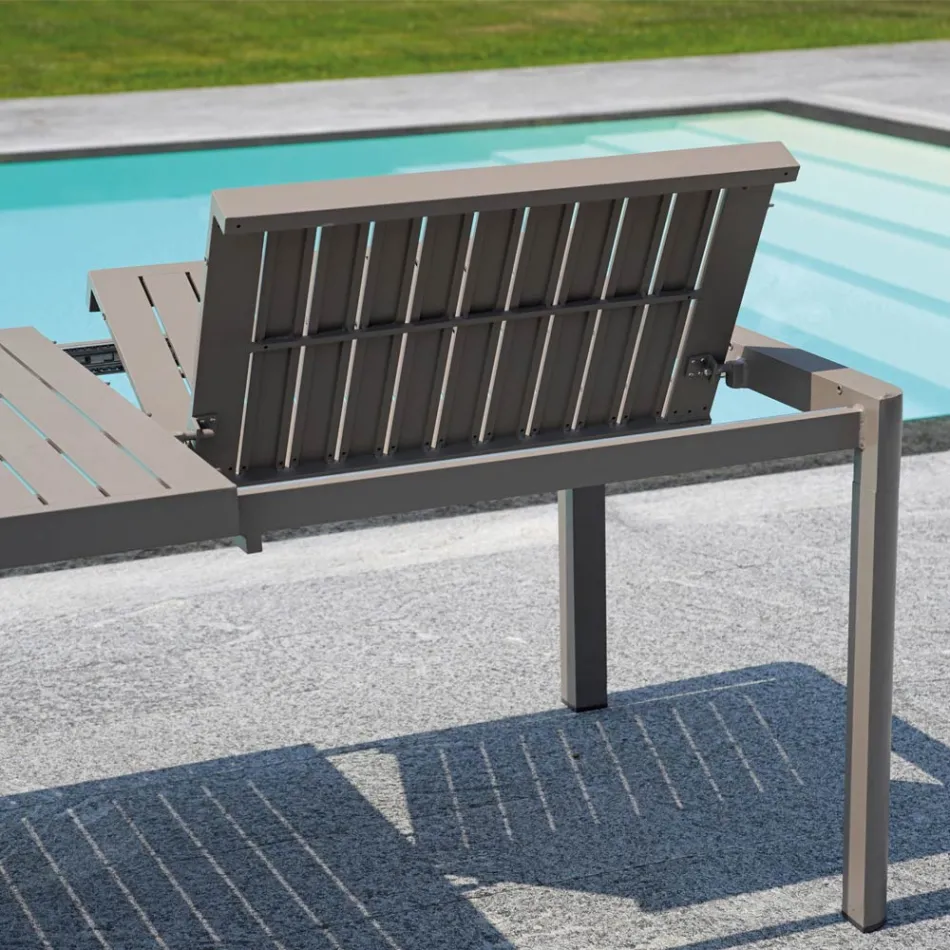 Zahradní stůl Rozkládací na 240 cm s hliníkovou konstrukcí - Geoffroy Viadurini