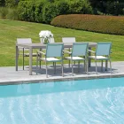 Zahradní stůl Rozkládací na 240 cm s hliníkovou konstrukcí - Geoffroy Viadurini