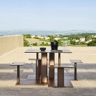 Zahradní stůl s hliníkovým sedákem Made in Italy - Plinto by Varaschin Viadurini