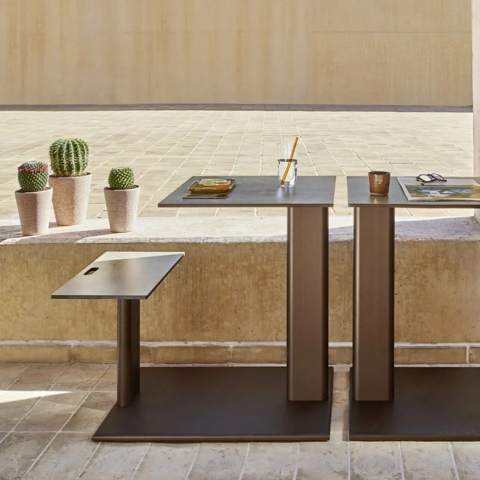 Zahradní stůl s hliníkovým sedákem Made in Italy - Plinto by Varaschin Viadurini