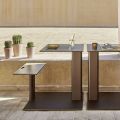 Zahradní stůl s hliníkovým sedákem Made in Italy - Plinto by Varaschin