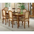 Rozkládací dřevěný stůl 280 cm v klasickém stylu Made in Italy - Majesty Viadurini