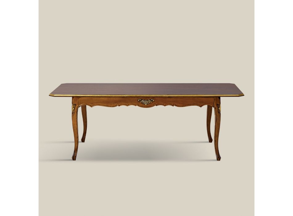 Rozkládací dřevěný stůl 280 cm v klasickém stylu Made in Italy - Majesty Viadurini