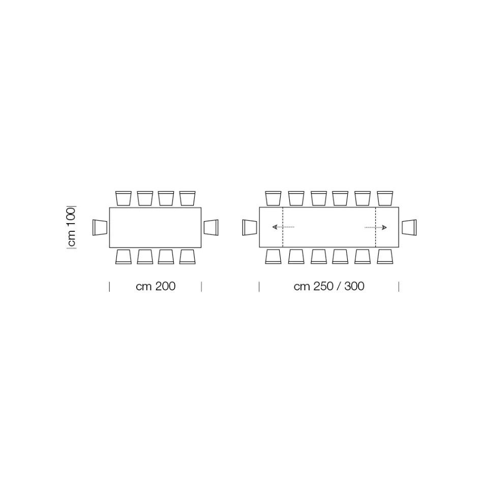 Moderní dřevěný stůl rozkládací až na 300 cm Made in Italy - Dalmatian Viadurini