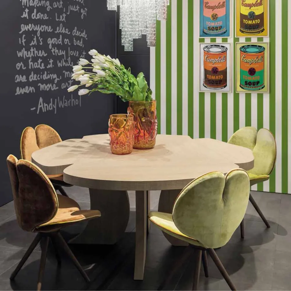 kartáčovaného dubového stolu s vosk Andy Viadurini