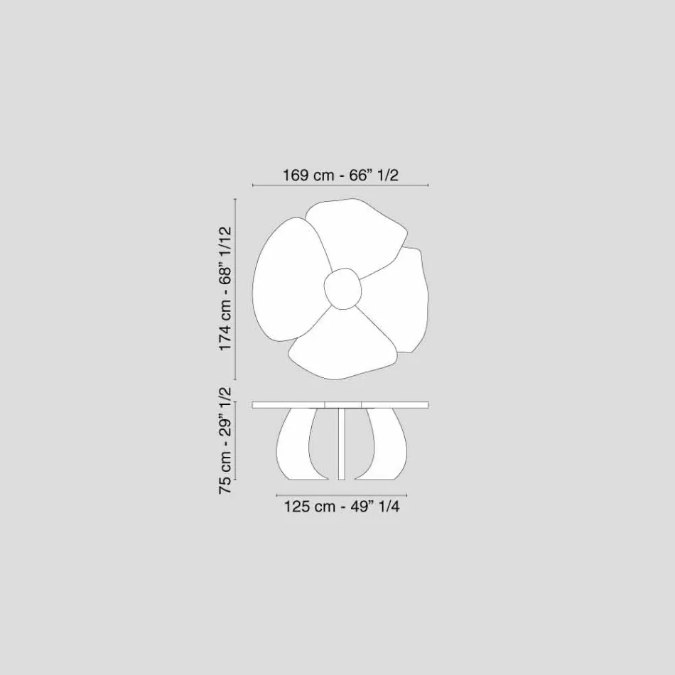 kartáčovaného dubového stolu s vosk Andy Viadurini