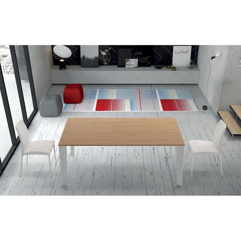 Dýhovaný dřevěný stůl Rozšiřitelný až na 325 cm Vyrobeno v Itálii – 70. léta Viadurini