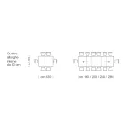 Rozkládací laminátový dřevěný stůl až do 470 cm Made in Italy – Gordito Viadurini