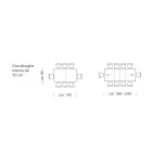 Rozkládací laminátový dřevěný stůl až do 470 cm Made in Italy – Gordito Viadurini