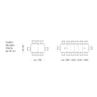 Rozkládací laminátový dřevěný stůl až do 470 cm Made in Italy – Gordito Viadurini