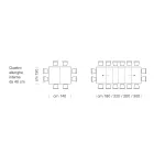 Rozkládací laminátový dřevěný stůl až do 470 cm Made in Italy – Gordito Viadurini