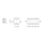 Rozkládací laminátový dřevěný stůl až do 470 cm Made in Italy – Gordito Viadurini