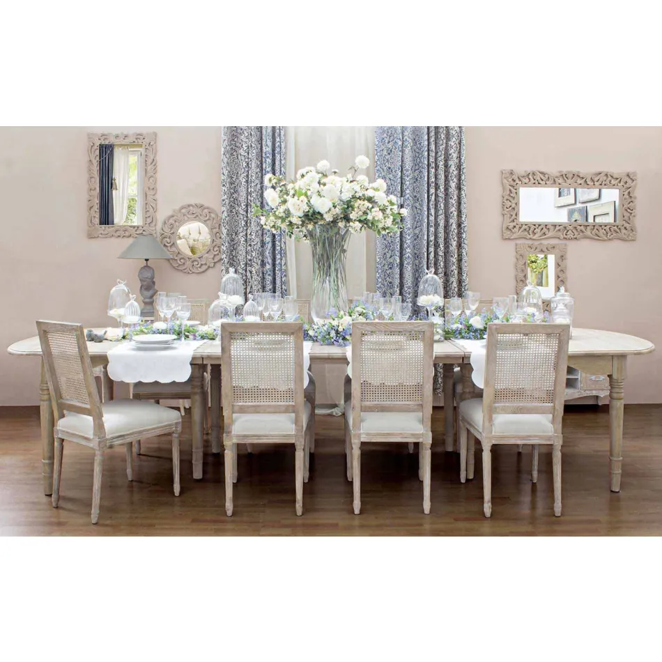 Roztažitelný stůl z masivního dřeva až 382 cm Homemotion - Brindisi Viadurini