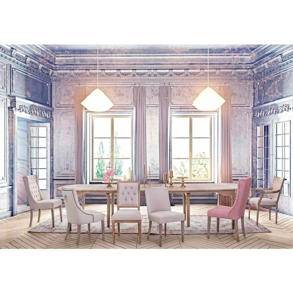 Roztažitelný stůl z masivního dřeva až 382 cm Homemotion - Brindisi Viadurini