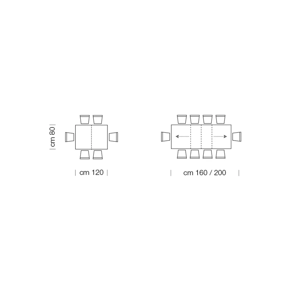 Rozkládací melaminový dřevěný stůl až do 470 cm Made in Italy – Gordito Viadurini