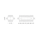 Rozkládací melaminový dřevěný stůl až do 470 cm Made in Italy – Gordito Viadurini