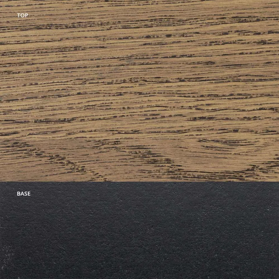 Stůl z dubu Masellato pokovený a kov Made in Italy - Soul Viadurini