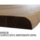 Stůl z dubu Masellato a kovové nohy Made in Italy - Consuelo Viadurini