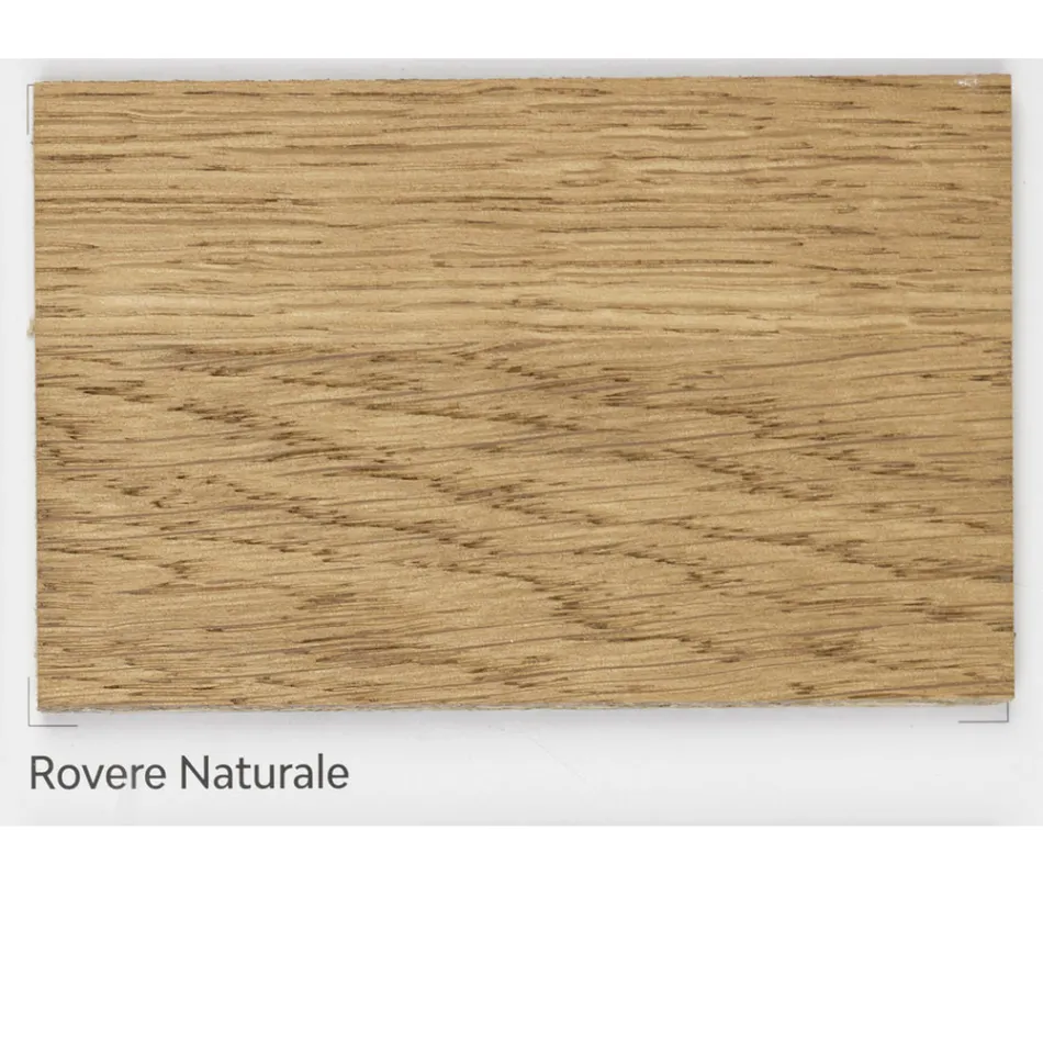 Dýhovaný dubový stůl a kovové nohy Made in Italy - Consuelo Viadurini