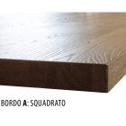Čtvercový spletený dubový stůl a kovová základna Made in Italy - Consuelo Viadurini