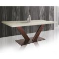 Stůl z pokoveného dubu s hranou listu a kov Made in Italy - Riad
