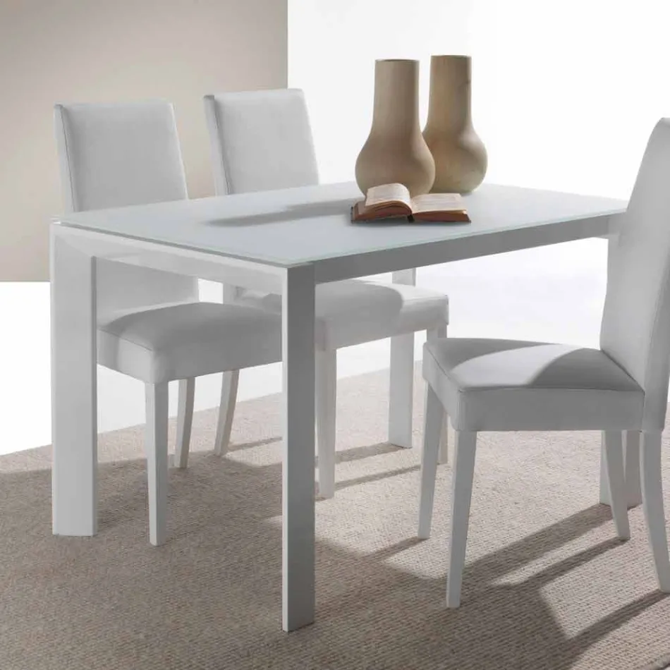 Tvrzené sklo stůl s mono táhne rezervovat Phoenix Viadurini