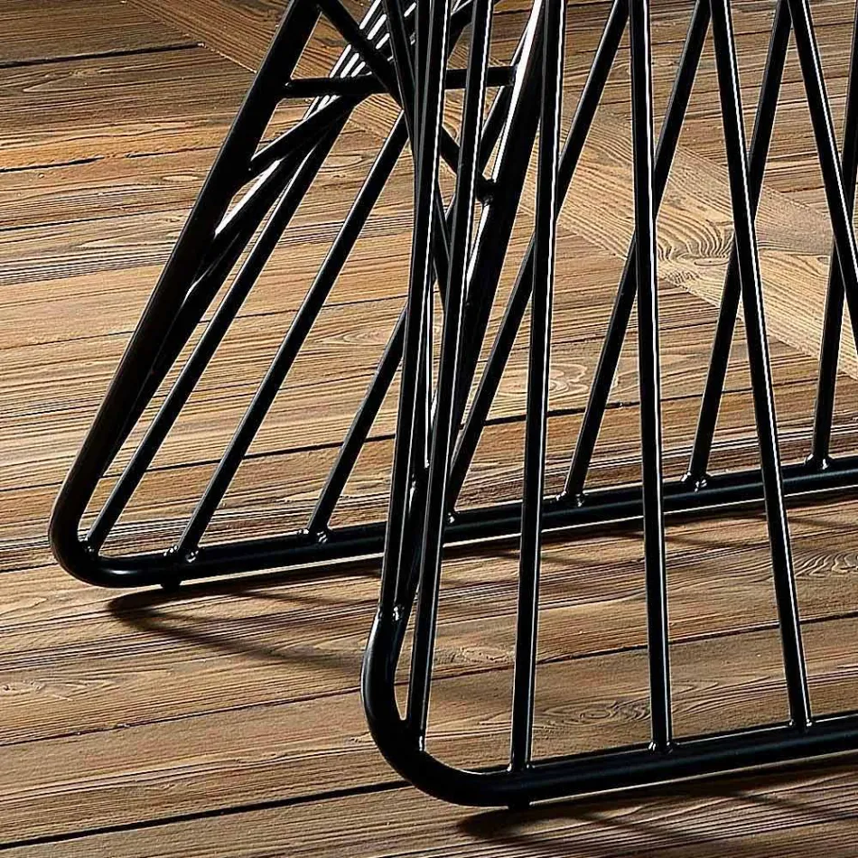 Moderní design tvrzeného skleněného stolu vyrobeného v Itálii, Mitia Viadurini