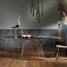 Moderní design tvrzeného skleněného stolu vyrobeného v Itálii, Mitia Viadurini