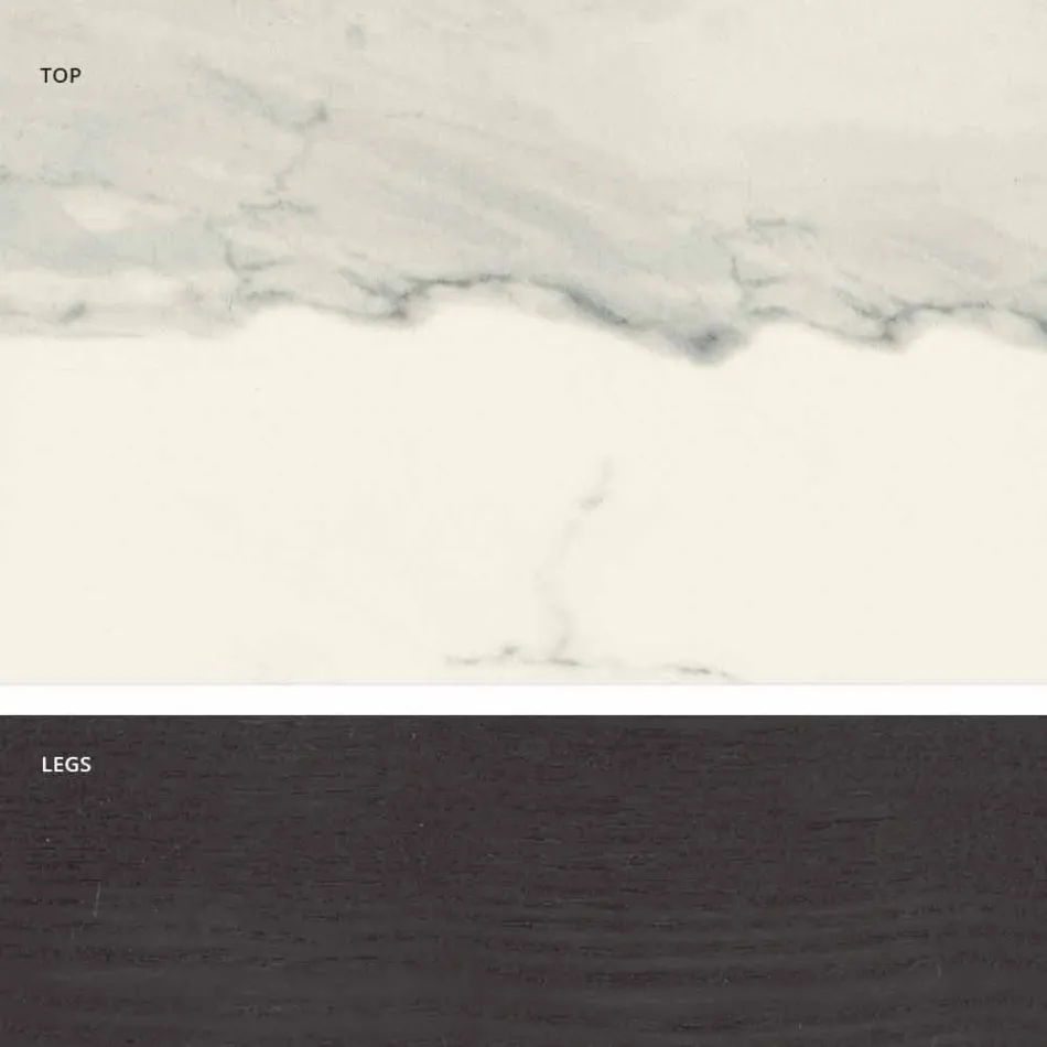 Moderní design skleněný keramický stůl vyrobený v Itálii, Egisto Viadurini