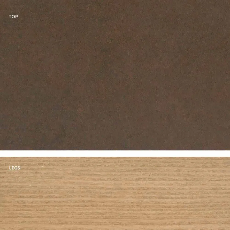 Moderní design skleněný keramický stůl vyrobený v Itálii, Egisto Viadurini