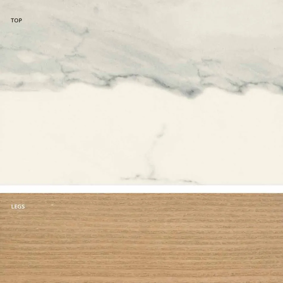 Moderní design skleněný keramický stůl vyrobený v Itálii, Egisto Viadurini