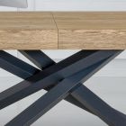 Rozkládací vnitřní stůl z masivního dřeva a kovu Made in Italy - Khal Viadurini