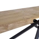 Rozkládací vnitřní stůl z masivního dřeva a kovu Made in Italy - Khal Viadurini
