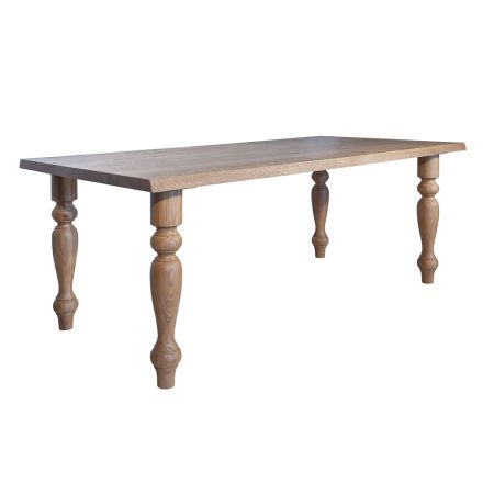 Pokojový stůl s dubovou deskou a nohami Made in Italy - Geolier Viadurini