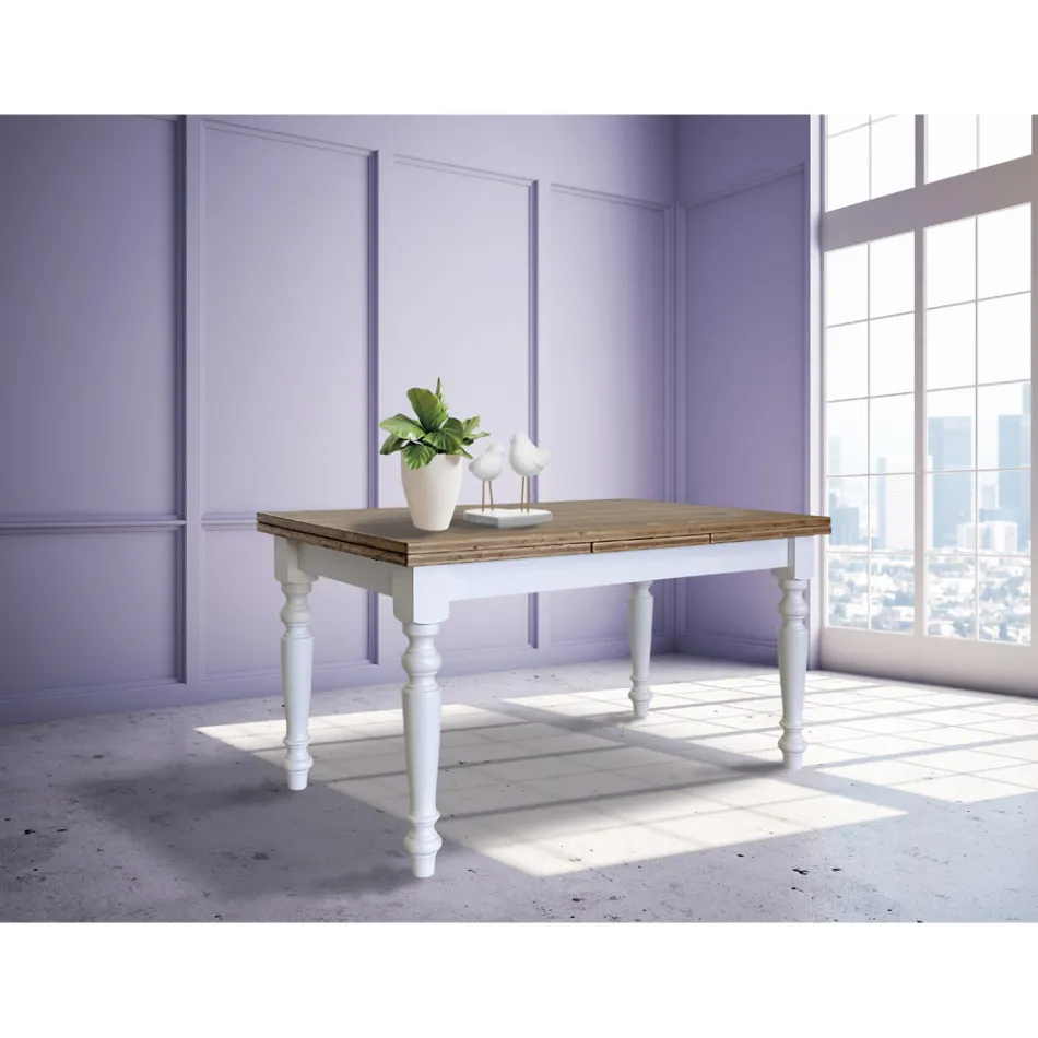 Rozkládací obývací stůl ze severské jedle Made in Italy - Benidorm Viadurini