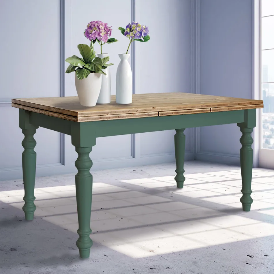 Rozkládací obývací stůl ze severské jedle Made in Italy - Benidorm Viadurini