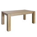 Rozkládací obývací stůl z vázaného dubu pokovený Made in Italy - Durin